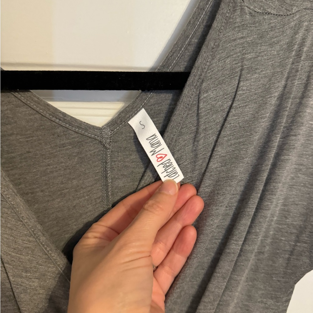 Latched mama romper-grey with pockets